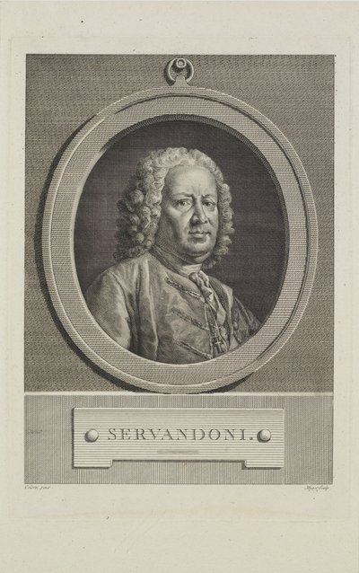 Servandoni, inciso da Simon Charles Miger, c.1766 da Jean Francois Colson